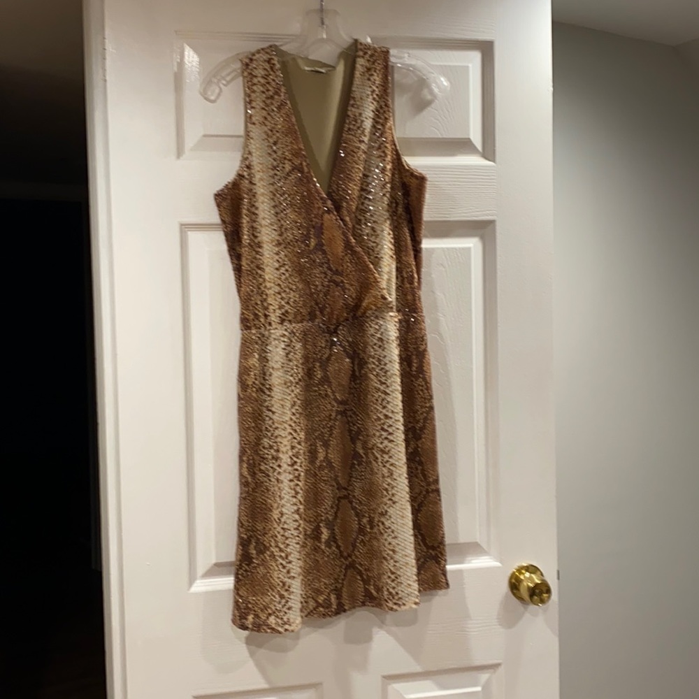 Sequin snake print dress